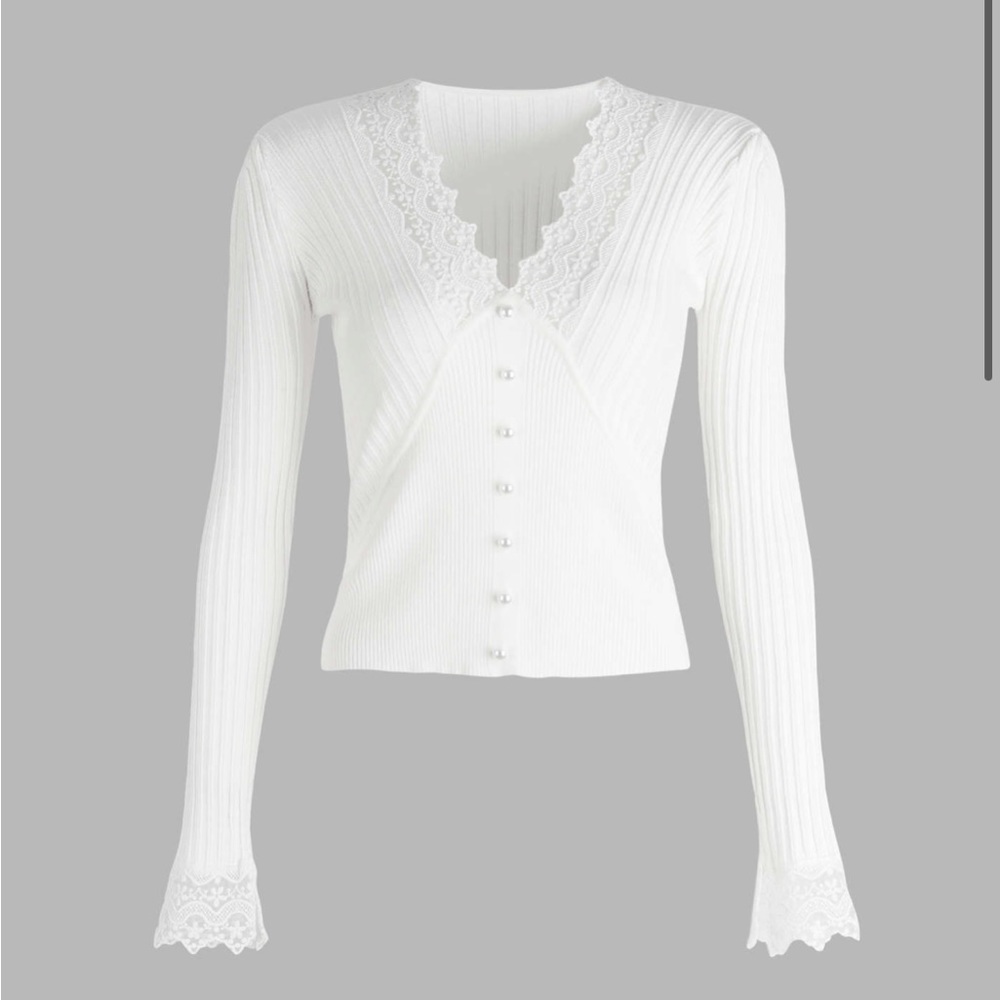 BRAND NEW Cider Long Sleeves Lacy Cardigan Top